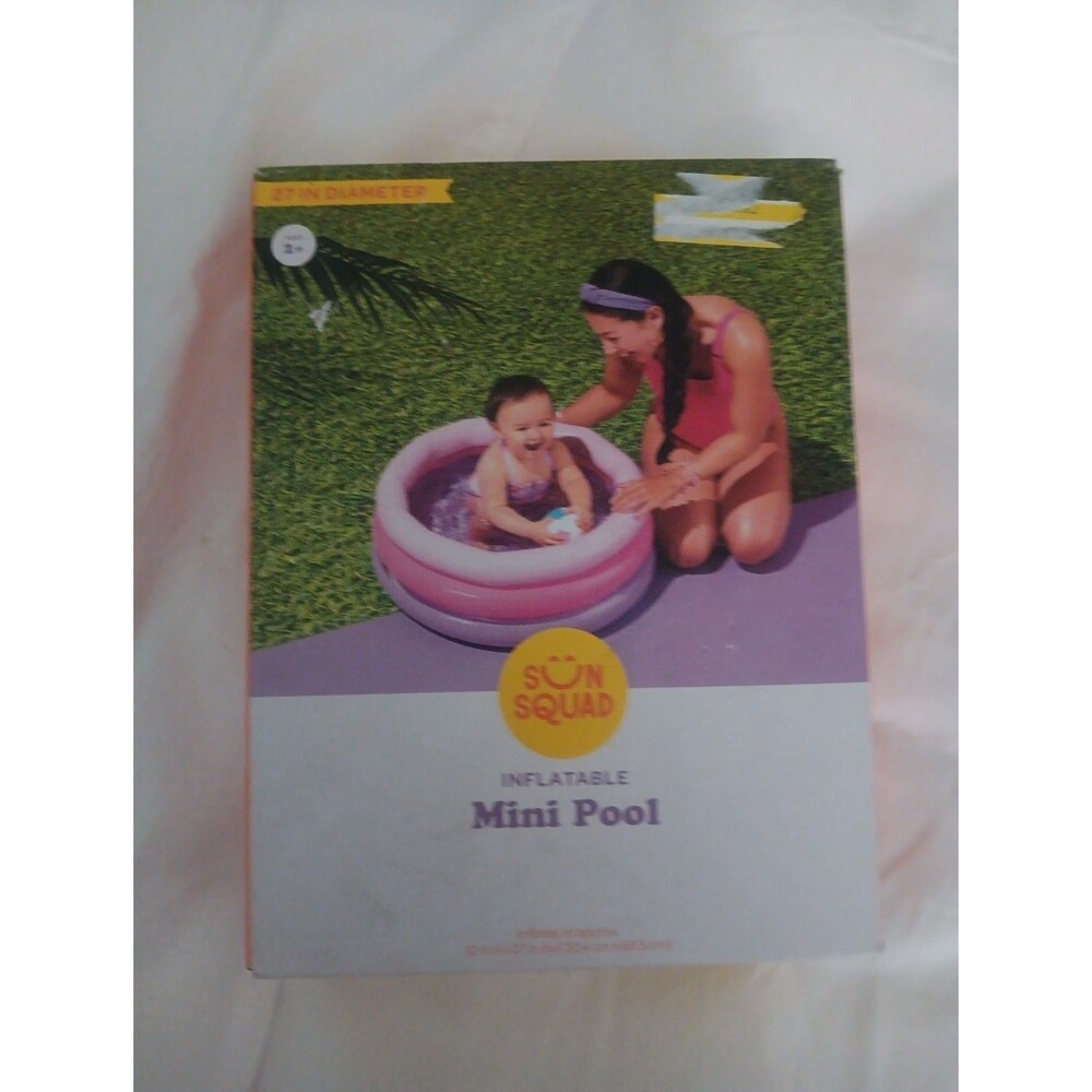 Sun Squad Inflatable Mini Pool Kiddie Splash Water Toy 27 Inch New